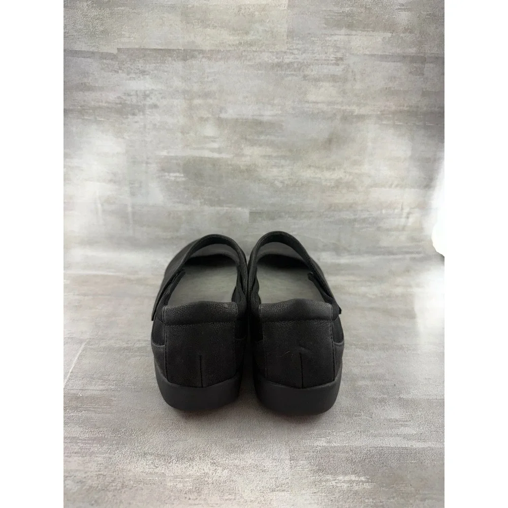 Clarks Cloudsteppers Sillian Tana Black Mary Jane Flats Women Sz 10W Wide